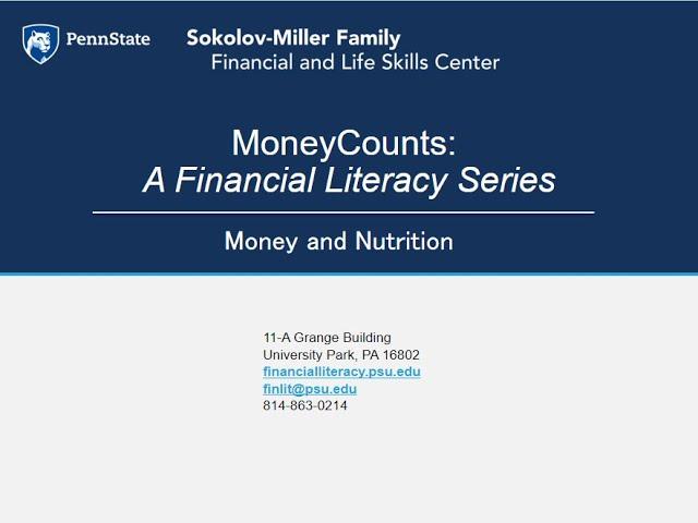 Money and Nutrition 2019