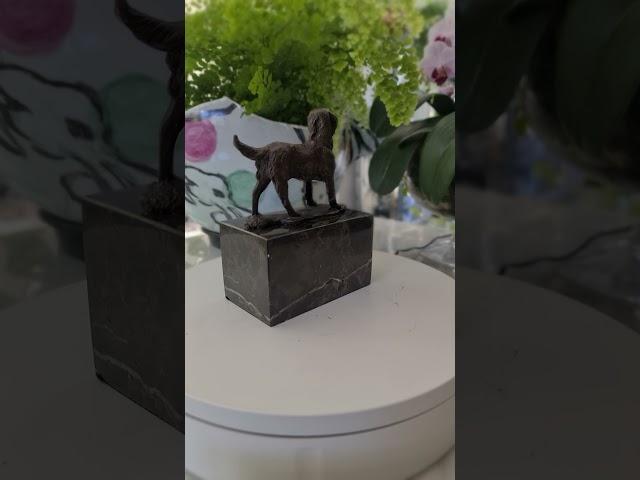 Trojan Homeware: Spaniel Dog Solid Bronze Sculpture on Marble Base, Art,  Gift, Bookend