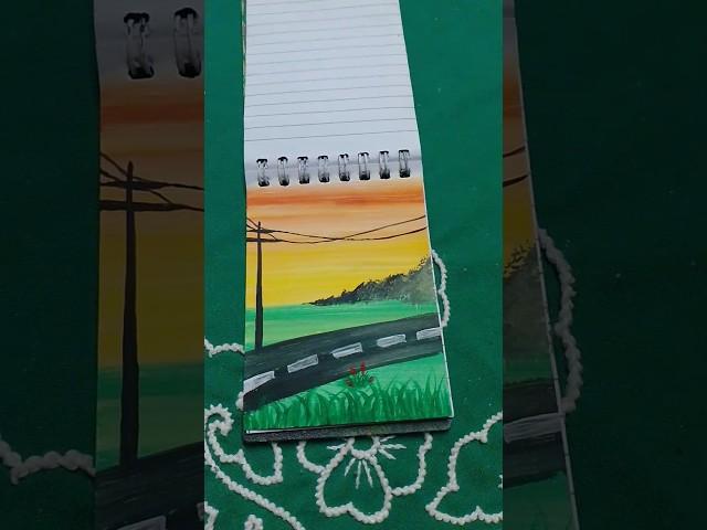 easy landscape painting #art by sm vlog #youtube short video #short video