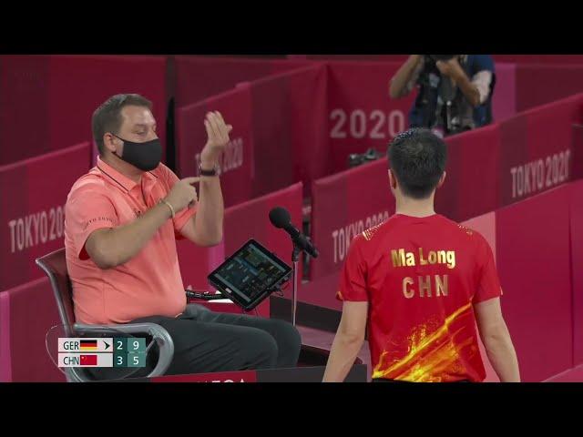 Ma Long's 2 Service Errors - Men's Table Tennis Semifinals | Tokyo 2020 Olympics [4k 60fps]