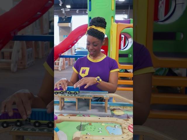 Play with Toy Trains! #shorts #blippi #vehicles #meekah #toys #games #colors #train #fun #play