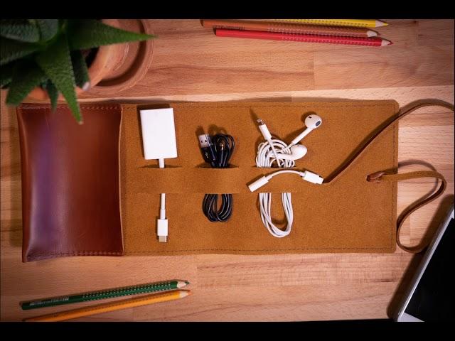 Leather Cord Wrap Organizer