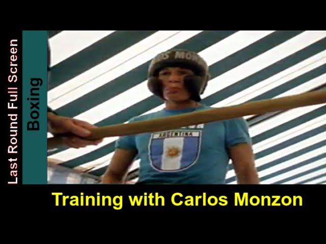 Boxing Training with the Stars: Boxer Carlos Monzon Workout Session in Widescreen Color