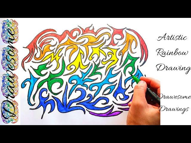 Artistic Rainbow Drawing / Drawesome