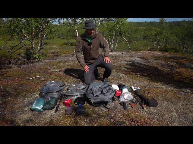 Lättviktspackning för en veckas vandring | Ultralight packing for one week in the wild