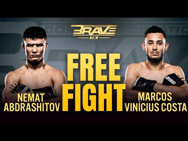 Nemat Abdrashitov vs Marcos Vinícius Costa | Full Fight | BRAVE CF 63