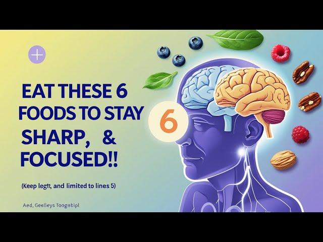  6 Foods That Nourish the Brain After 60 – What to Eat for Mental Clarity