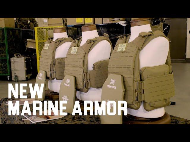 Marines show off body armor with lighter vest, plates and more sizes
