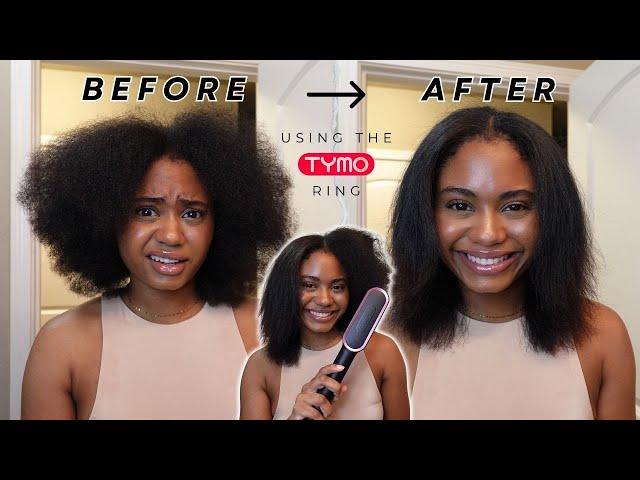 Salon Results at Home?! *Shook*  | TYMO Ring Straightening Comb Review