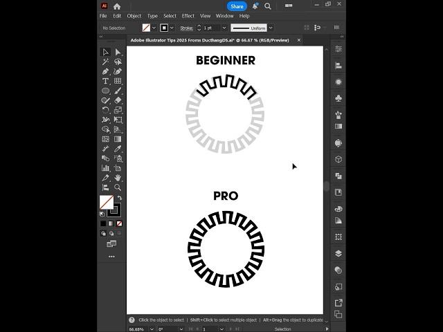Adobe Illustrator 2025 Tips - How to create Circle Frame like a PRO #ducthangds