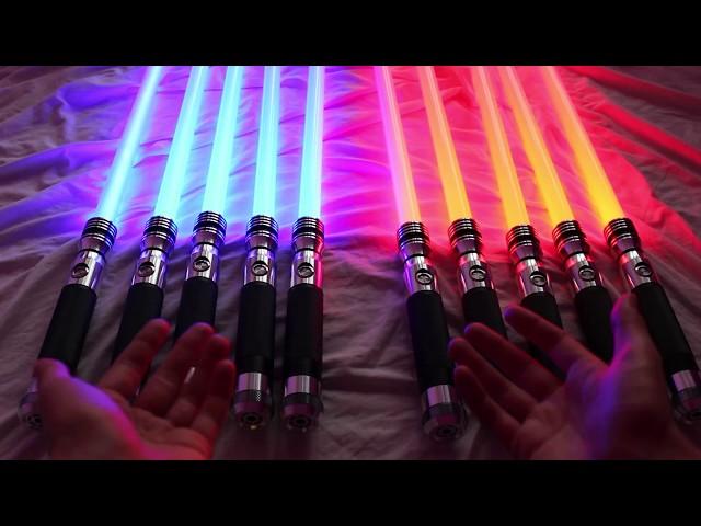 MASSIVE Sabertrio Arclyte Lightsaber Collection: 5 Red and 5 Royal Blue