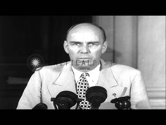 Senator Owen Brewster, Chairman, Special Senate Committee to Investigate National...HD Stock Footage