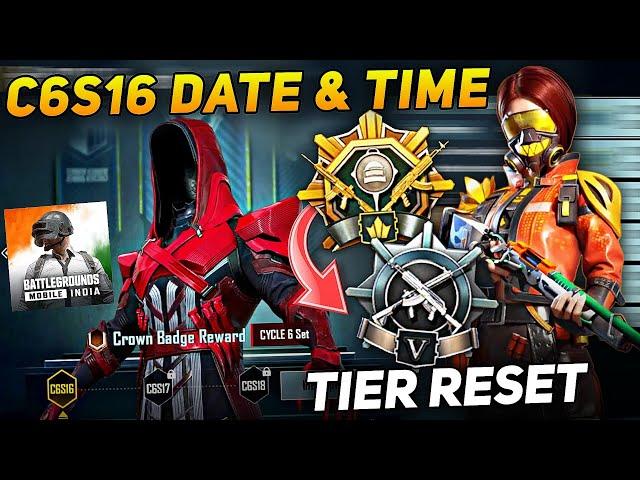 BGMI NEW SEASON DATE / CYCLE 6 REWARDS / C6S16 TIER REWARDS & TIER RESET