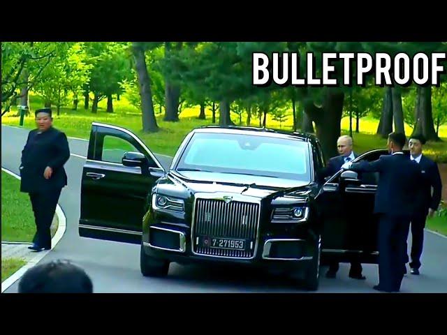 Putin drives Kim Jong-Un in bulletproof Aurus Senat to a park in Pyongyang