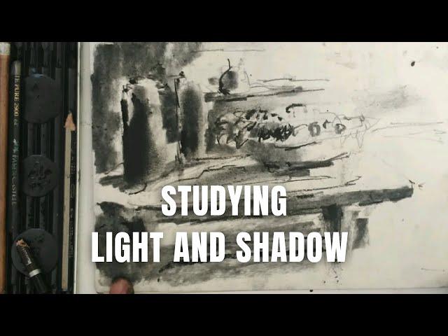 Study light and shadow with charcoal / How to art