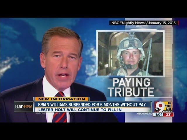 Brian Williams suspended for 6 months without pay