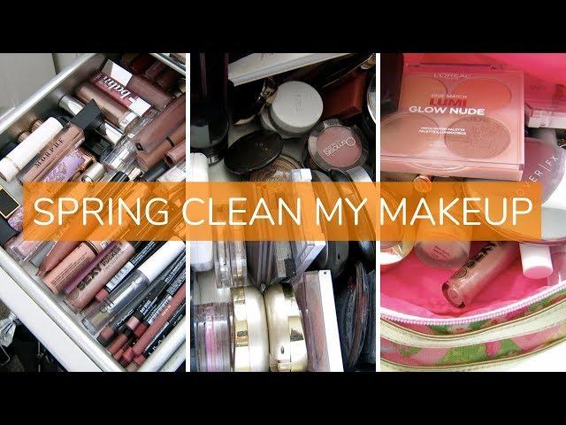 SPRING CLEAN MY MAKEUP COLLECTION | Decluttering Again