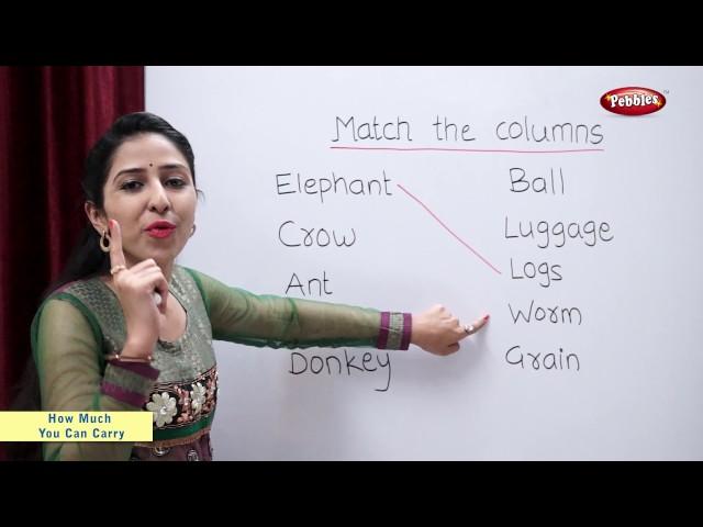 Match The Column, Animals and the Work they do | Maths For Class 2 | Maths Basics For CBSE Children