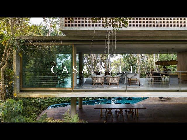 Casa Azul - Beachside Concrete House Design That Living in Harmony with Nature