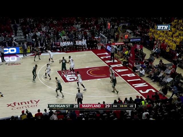 Alvin Ellis to Nick Ward Dunk vs. Maryland