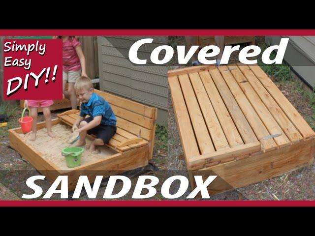 DIY Covered Sandbox with Bench Seating