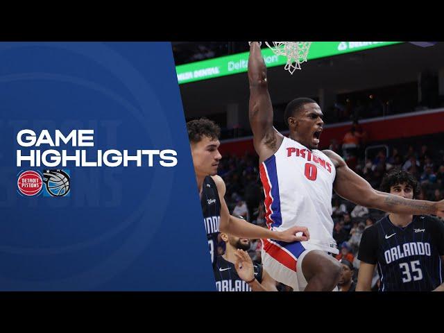 GAME HIGHLIGHTS: Pistons start the year off with a Win over the Magic