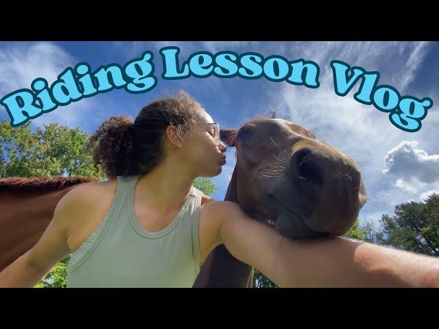 HORSE LESSON VLOG | Ride with Clara Jumping Lesson