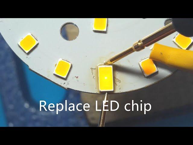 Repair LED light by replace chips