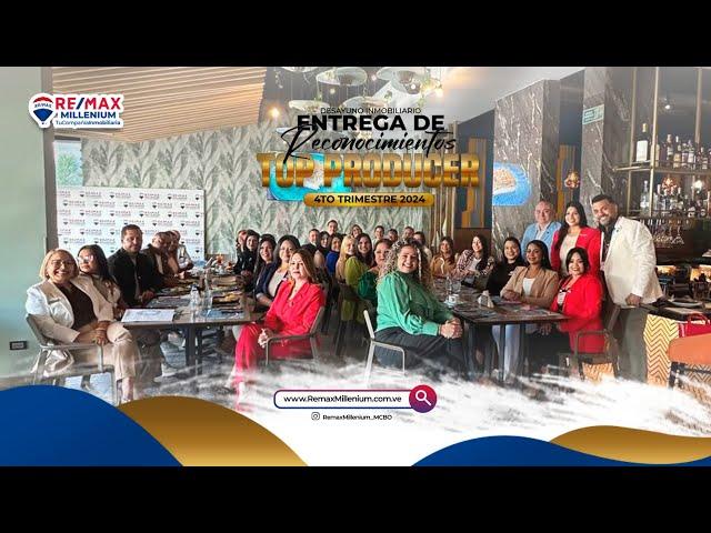 ENTREGA DE RECONOCIMIENTOS TOP PRODUCER 4TO TRIMESTRE DEL 2024 | RE/MAX MILLENIUM.