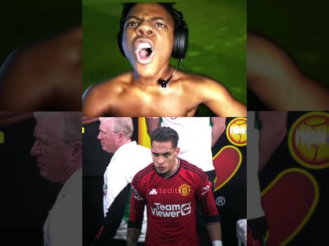 Speed reacts to Antony  #shorts #ishowspeed #ronaldo #antony