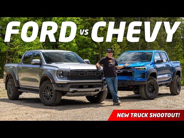 Off-Road Truck Shootout! 2024 Chevy Colorado ZR2 Bison vs Ford Ranger Raptor