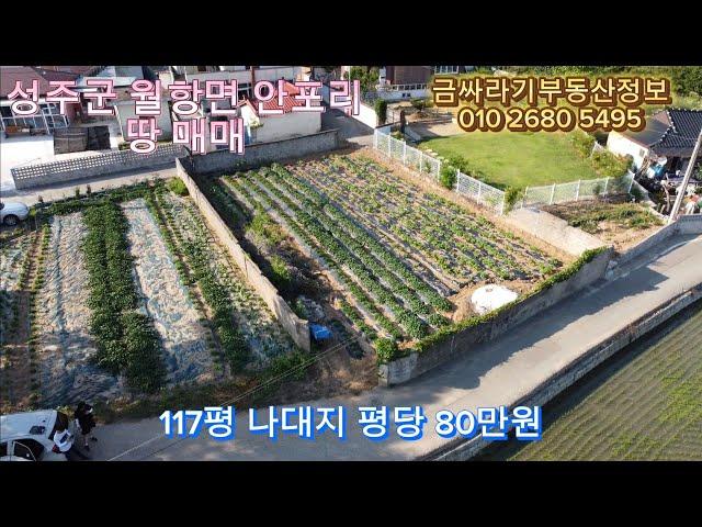 (40626) 성주군 월항면 안포리 나대지 매매 / 성주땅 , 전원주택지 매매 / 성주토지 매매 ( 117평 ) - [ 성주부동산 ]