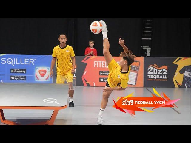 Czech Republic vs Thailand - Mixed Doubles (Quarterfinals) - Teqball World Championships 2022