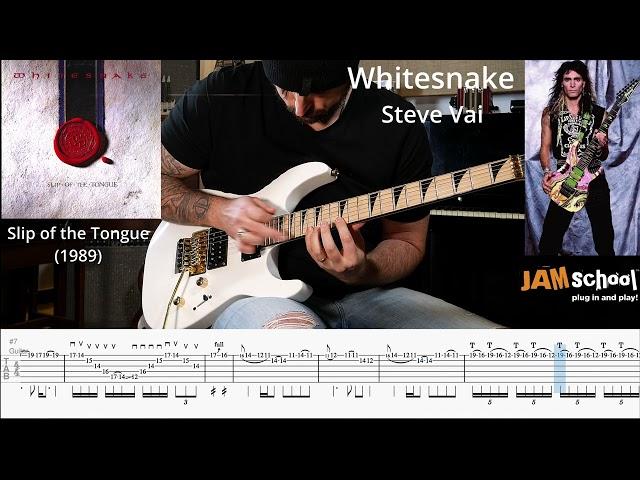 Whitesnake Slip of the Tongue Steve Vai Guitar solo with TAB