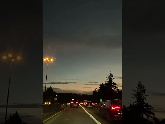 BellevueWA️Freeway 405 Exit️Night Car Drive[USA]