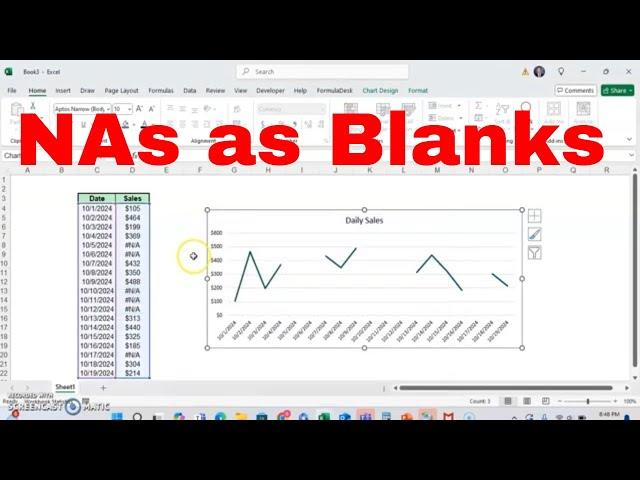 How to Have NAs Show as Blanks in your Graph in Microsoft Excel! #tutorial #data #msexcel #graph