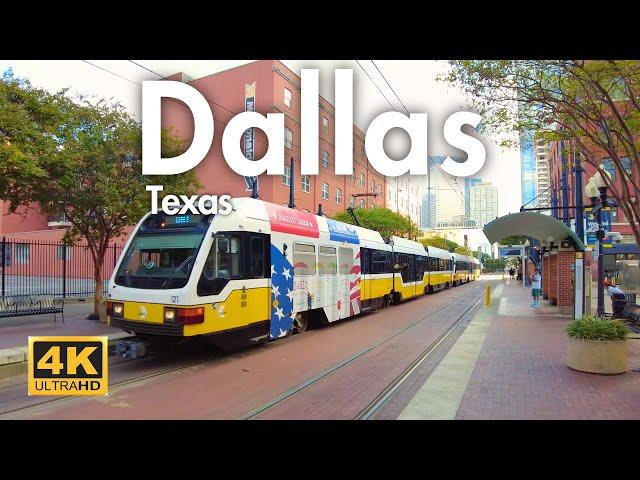 Downtown Dallas Texas Walking Tour 4K