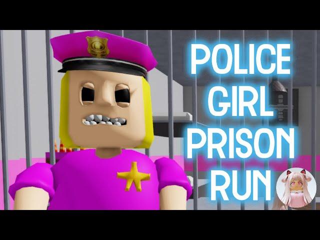 POLICE GIRL PRISON RUN! (Obby) Scary Obby Easy Mode Roblox Gameplay Walkthrough [4K]