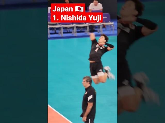 Japanese international volleyball player 1. Nishida Yuji Japan 