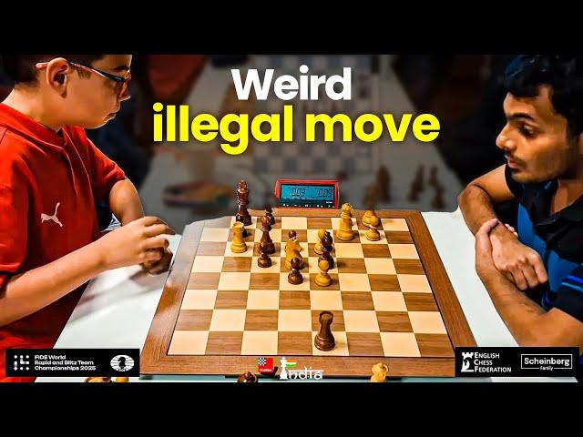 The most weird kind of illegal move you will ever see | Faustino Oro vs Nihal Sarin