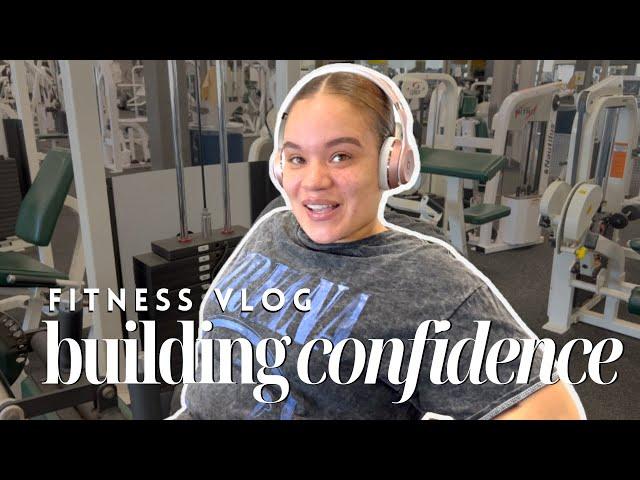 FITNESS VLOG: how to be CONFIDENT at the gym + workout with me, weightloss update #fitnessvlog