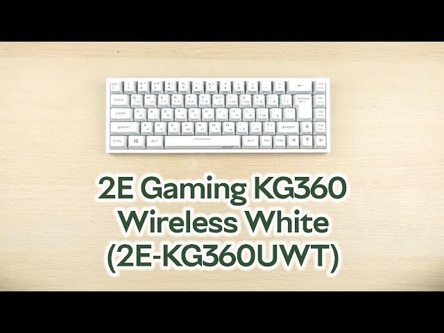 Розпаковка 2E Gaming KG360 RGB 68key Wireless White (2E-KG360UWT)