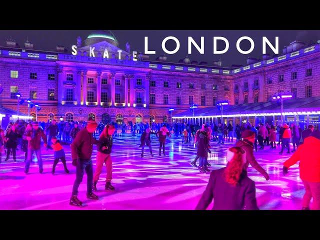 Central LondonChristmas Walk  London Trafalgar Square Christmas Market  Somerset House Skate Rink