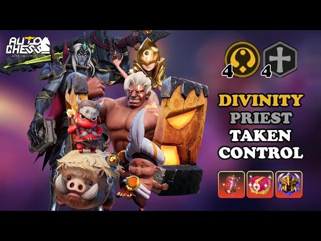 META CONTROLLED ENEMY PIECES️️4 DIVINITY 4 PRIEST IS BACK ??? - Auto Chess Mobile