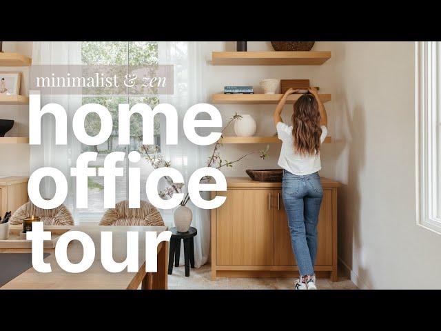 Minimalist Home Office Makeover | Tour My Productive, Zen WFH Setup