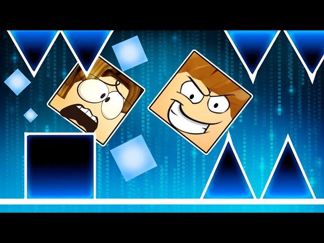 ROBLOX CHOP AND FROSTY PLAY GEOMETRY DASH IN ROBLOX