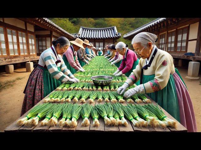 Grandma's Delicious Green Onion Pancake Collection / Korean Street Food