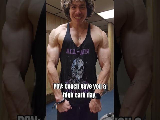I 🫶 Carbs. #bodybuilding #gym #natty