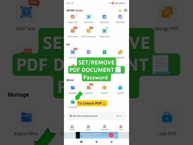 How to Lock and Unlock PDF Documents (Easy Guide)#shorts #tech #android