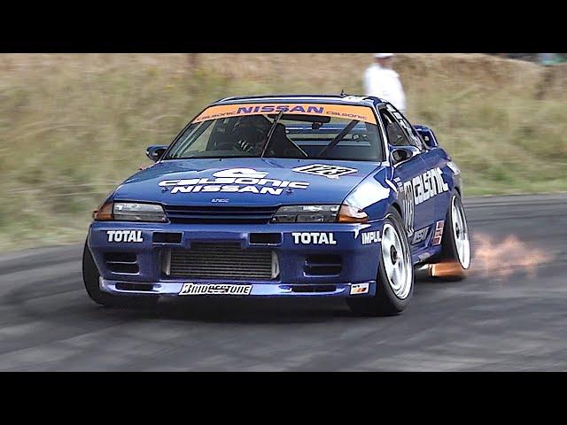 Listen to the iconic 'Calsonic' Skyline R32 GT-R driven FLAT-OUT by Jake Hill | AMAZING RB26 Sounds!